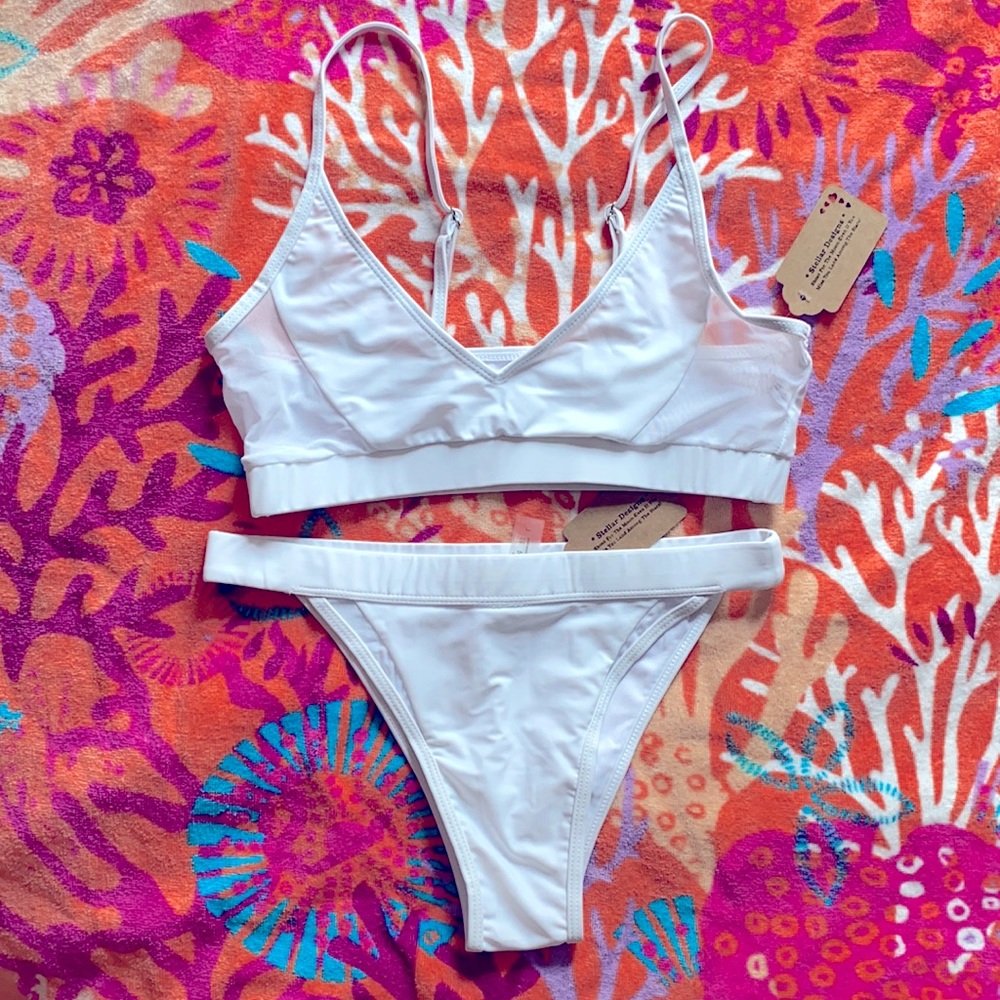 White Mesh Bikini